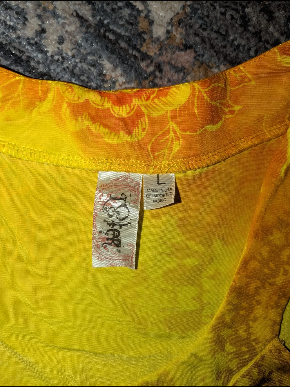 Vintage 90's Yellow Floral Grunge Tank Top - Picture 2 of 4